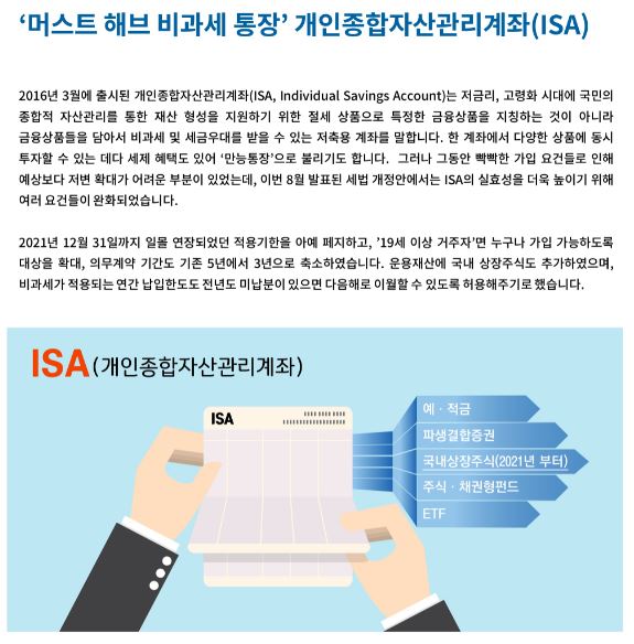 ‘머스트 해브 비과세 통장’ 개인종합자산관리계좌(ISA)